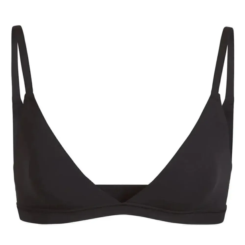 SKIMS Fits Everybody Triangle Bralette Bra in Onyx Black NWT Size Small - Picture 5 of 9
